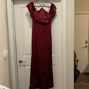Adrianna Papell long red dress